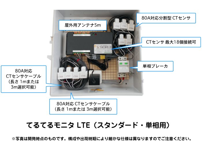 てるてるモニタ LTE（スタンダード）：単相用