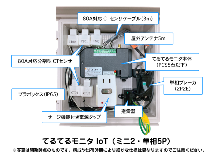 てるてるモニタ IoT（ミニ2・単相用 5P）